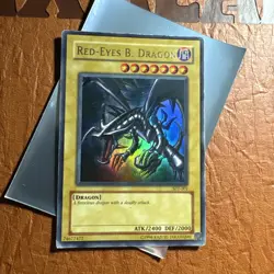 Yu-Gi-Oh! ULTRA RARE CARD RED-EYES B. DRAGON SDJ-001 MP - Image 1