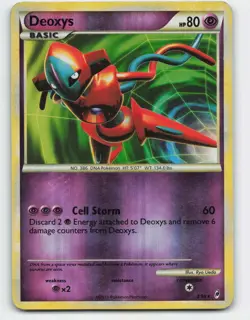 2011 Pokemon, Call of Legends, #2/95 Deoxys, Reverse Holo Rare - Image 1