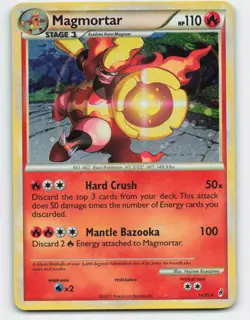 2011 Pokemon, Call of Legends, #16/95 Magmortar, Holo Rare - Image 1