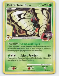 2009 Pokemon, Supreme Victors, #17/147 Butterfree FB, Rare - Image 1