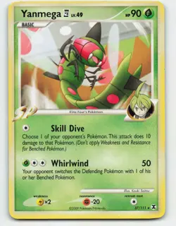 2009 Pokemon, Rising Rivals, #37/111 Yanmega E4, Rare (b) - Image 1