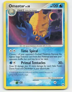 2009 Pokemon, Arceus, #23/99 Omastar, Rare - Image 1
