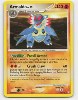 2008 Pokemon, Legends Awakened, #18/146 Armaldo, Rare - Image 1