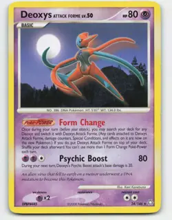 2008 Pokemon, Legends Awakened, #24/146 Deoxys Attack Forme, Rare - Image 1