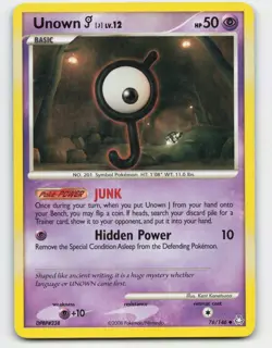 2008 Pokemon, Legends Awakened, #76/146 Unown J, Uncommon - Image 1