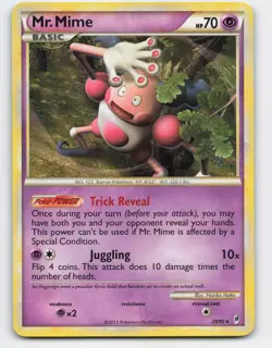 2011 Pokemon, Call of Legends, #29/95 Mr. Mime, Rare - Image 1