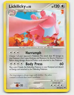 2009 Pokemon, Platinum, #33/127 Lickilicky, Rare - Image 1