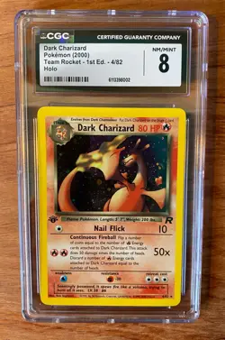 Pokemon TCG 1st Edition Dark Charizard Holo 4/82 Team Rocket WOTC 2000 NM - Image 1