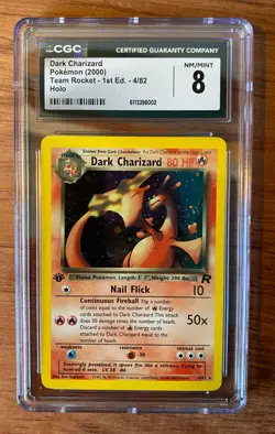 Pokemon TCG 1st Edition Dark Charizard Holo 4/82 Team Rocket WOTC 2000 NM - Image 2