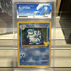 Pokemon TCG Blastoise 2/102 Celebrations Classic Collection Graded Ace 9 - Image 1
