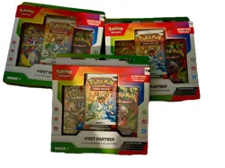 Pokemon First Partner Illustration Collection Series 1 Lot of 3 Sealed Fast Ship - Image 1