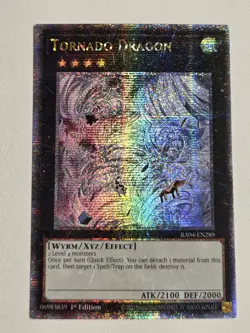 Tornado Dragon RA04-EN289 Quarter Century Secret Rare Yugioh 1st Edition NM - Image 1