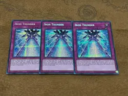 YUGIOH! 3x Iron Thunder MP25-EN058 Prismatic Secret 1st Edition NM PLAYSET EURO - Image 1