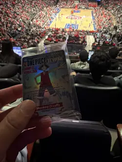 One Piece Monkey D. Luffy US Voyage College Basketball Promo Card SJU - Image 3