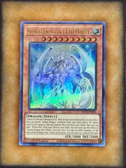 Yugioh Armed Dragon LV10 White BLVO-EN005 Ultra Rare 1st Ed NM - Image 1