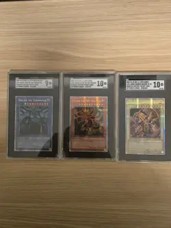 Yu-Gi-Oh! Egyptian God Card Set 2023 LC01 SGC 10, 10,9 - Slifer,Obeslisk,Winged - Image 2