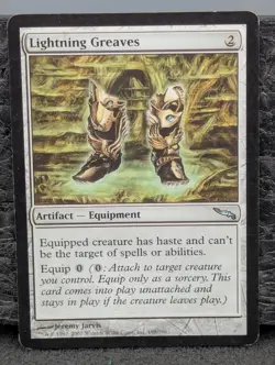MTG English Lightning Greaves Mirrodin Regular Uncommon - NM - Image 1