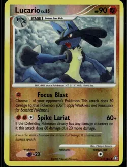Lucario Uncommon Legends Awakened 61/146 Fighting Reverse Holo Pokemon Card - Image 1