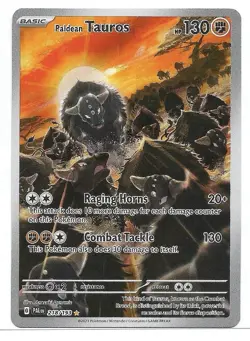 Paldean Tauros 218/193 Sv02: Paldea Evolved Holo Pokemon Illustration Rare - NM - Image 1