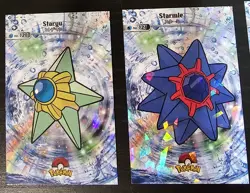 STARYU X STARMIE LOT - POKEMON CARD DATABASE SHINY HOLO - Image 1