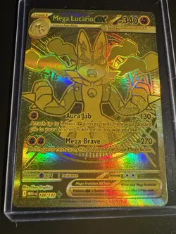 Pokemon Mega Lucario EX Full Art Holo Mega Hyper Rare Me01 188/132 Card - Image 3