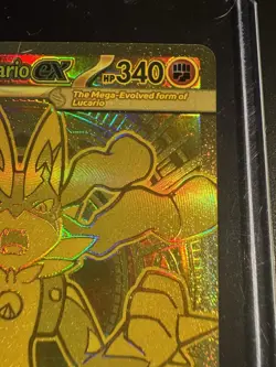 Pokemon Mega Lucario EX Full Art Holo Mega Hyper Rare Me01 188/132 Card - Image 4