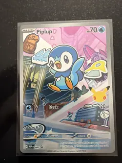 Pokemon First Partner Illustration Piplup MEP 042 Promo - Image 1