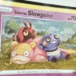 GALARIAN SLOWPOKE DOUBLE SWIRL COSMO HOLO SWSH126 EVOLVING SKIES POKEMON NM/M #2 - Image 1