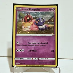 GALARIAN SLOWPOKE DOUBLE SWIRL COSMO HOLO SWSH126 EVOLVING SKIES POKEMON NM/M #2 - Image 2