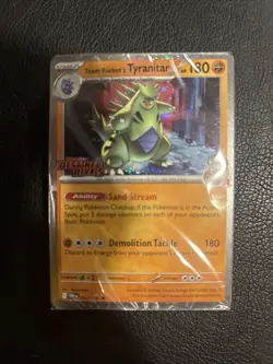 Pokemon Destined Rivals TEAM ROCKET’S TYRANITAR Stamped Prerelease Deck- Sealed - Image 1