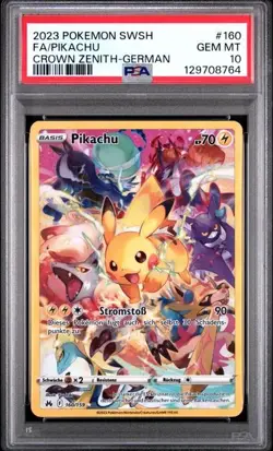 Pokemon | Zenit der Konige | Pikachu 160 | PSA 10 GEM MINT | DE - Image 1