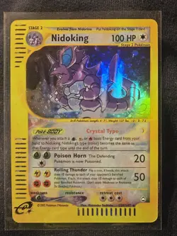 Pokemon Nidoking Aquapolis 2002 150/147 Secret Rare Holo 100 HP Stage 2 Card - Image 1