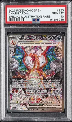 2023 POKEMON OBF EN-OBSIDIAN FLAMES #223 CHARIZARD EX PSA 10 - Image 1