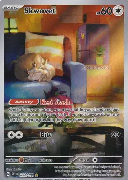 Skwovet 222/198 SV01 Scarlet & Violet Holo Pokemon NM 🔥GRAND CARTEL🔥 - Image 1