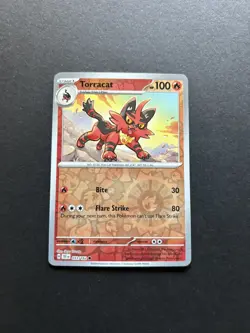 2024 Pokemon Temporal Forces - Torracat Reverse Holo No. 33/162 - Image 3