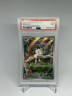 2025 Pokemon PFL EN-Phantasmal Flames - Meowth 106 Illustration Rare Mint 9 - Image 1