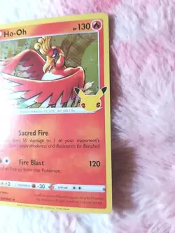 2X Pokemon Ho-Oh #001/025 2021 Celebrations Holo Rare - Image 4