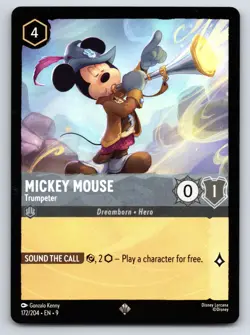 Disney Lorcana Mickey Mouse - Trumpeter Into the Inklands Legendary #182/204 NM - Image 1