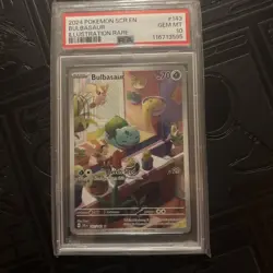 Pokemon TCG Bulbasaur 143/142 2024 Stellar Crown Illustration Rare Card - PSA 10 - Image 1
