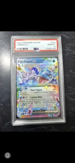 LAPRAS EX #032 PSA 10 • 2024 Double Rare Holo Card Stellar Crown Pokemon TCG - Image 1