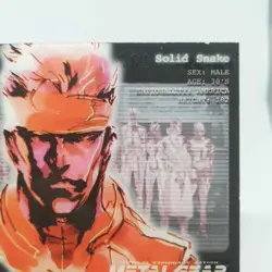 019 Solid Snake Metal Gear Solid Trading card Plastic Back serial KONAMI - Image 3