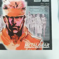 019 Solid Snake Metal Gear Solid Trading card Plastic Back serial KONAMI - Image 5