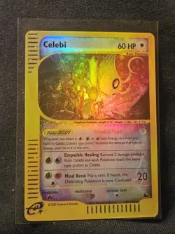 Pokemon Celebi Skyridge 2003 145/144 Reverse Holo Secret Rare 60 HP Basic Card - Image 1