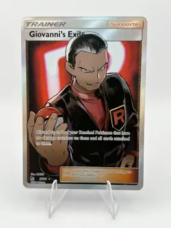 Pokemon Hidden Fates Giovanni’s Exile Full Art Foil Card Ultra Rare 67/68 - Image 1