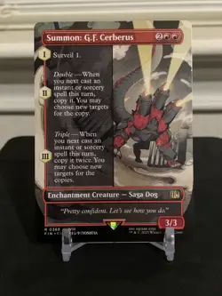 MTG Final Fantasy Summon GF Cerberus Borderless 0368 Regular - Image 1
