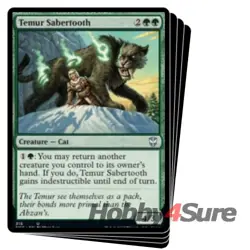 Temur Sabertooth X4 M/NM Magic MTG Streets Of New Capenna: Commander - Image 1