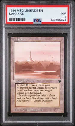 KARAKAS Legends PSA 7 Vintage MTG [Nostalgium] - Image 1