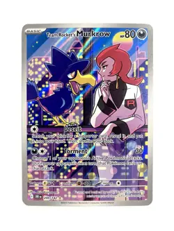 Team Rockets Murkrow 200/182 Destined Rivals Illustration Rare Pokemon TCG NM - Image 1