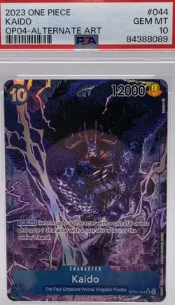 2023 Kaido Alt Art OP04 044 Kingdom Of Intrigue One Piece PSA 10 - Image 1
