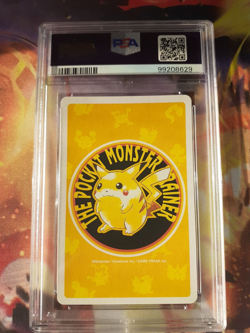 1998 Pokemon Pikachu Yellow Deck Gastly 6 of Spades Poker Playing Card PSA 10👁 - Image 2
